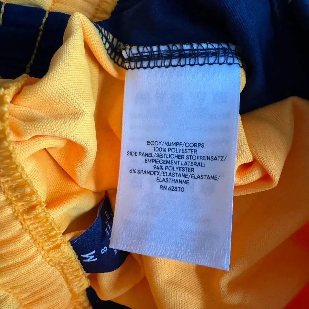 Land’s End Orange Blue Athletic Shorts Boys Size M 8 NWOT